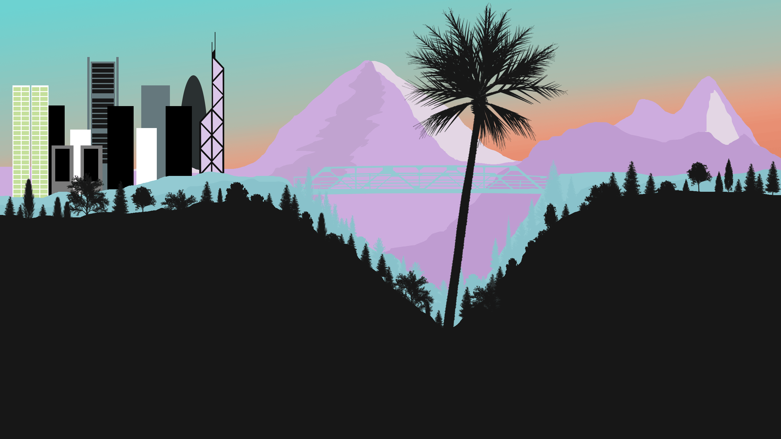 Minimalist city wallpaper