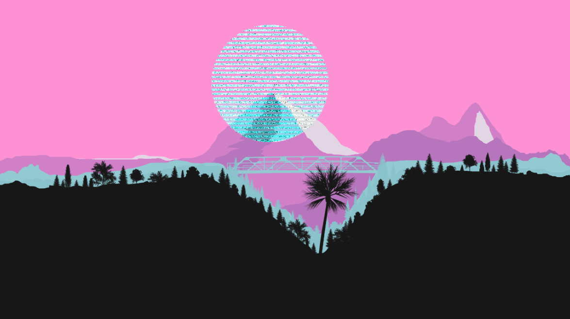 Minimalist mountain wallpaper